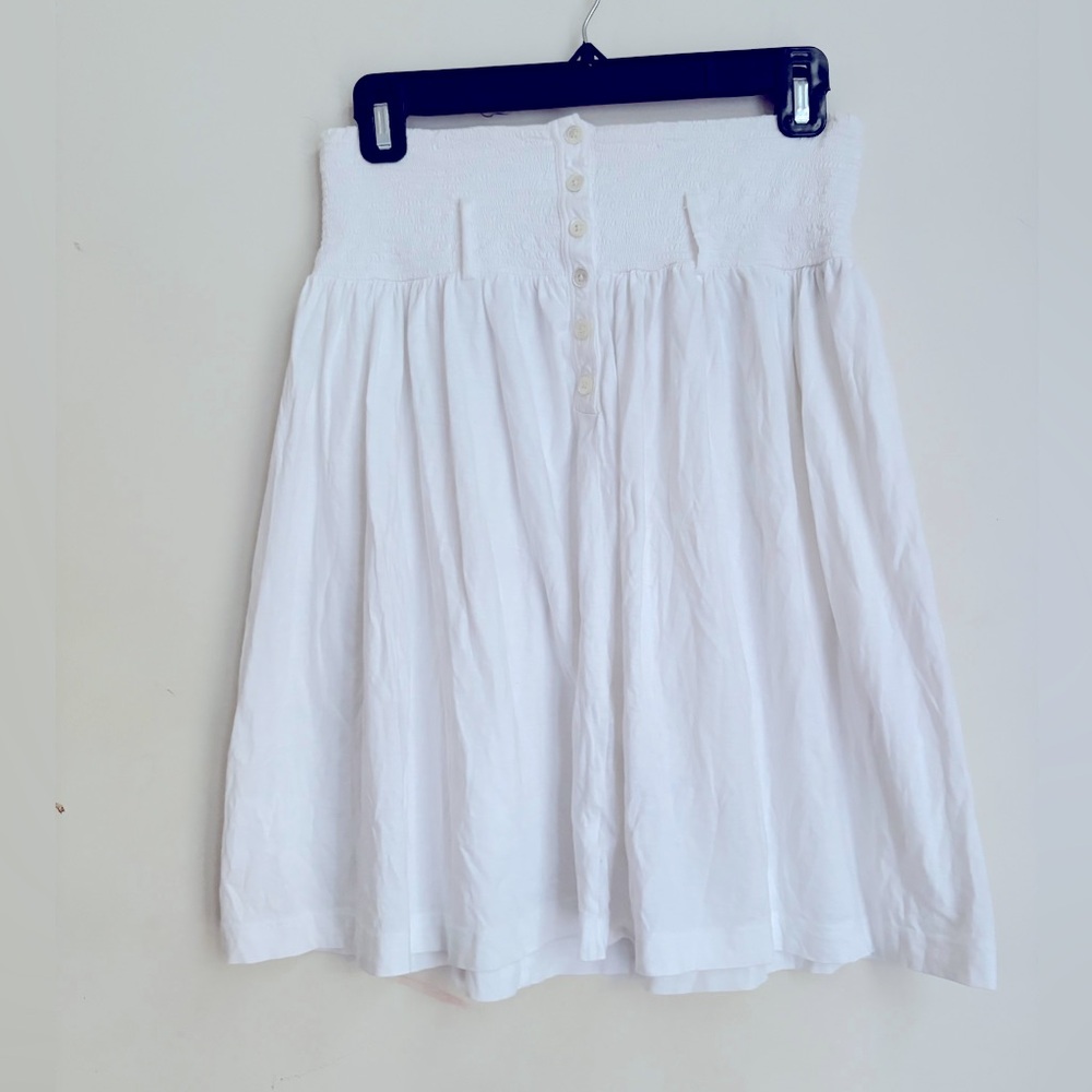 Theory White A-Line Skirt